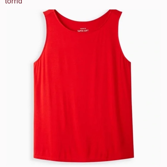 Torrid Red Super Soft Tank Top NWT SIZE 0 - Picture 2 of 7